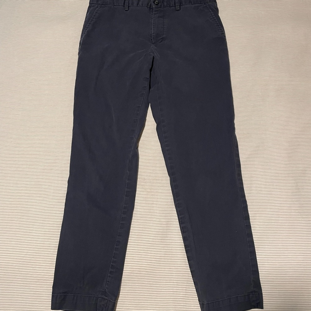 Banana Republic Mason Chino Pants Mens 33x32 Navy Blue Stretch Tapered